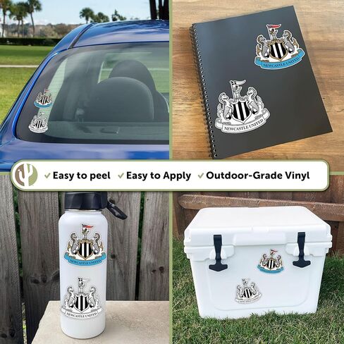 Desert Cactus Newcastle United FC Sticker Decal Vinyl NUFC Magpies English Football Soccer Bottop Botto Scrapbook (Type 4 Inch A) in Kuwait