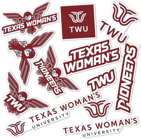Desert Cactus Texas Woman's University Sticker Texas Woman's Pioneers Vinyl Decal Laptop Water Bottle Car Scrapbook Sheet (Type 2) in Saudi Arabia