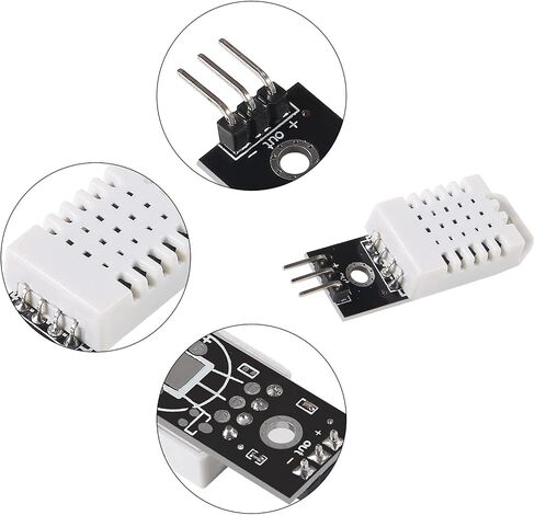 6pcs DHT22/AM2302 درجة الحرارة الرقمية والرطوبة وحدة استشعار 3pin درجة حرارة الرطوبة مستشعرات الشاشة استبدال وحدة SHT11 SHT15 مع كابل لممارسة Arduino الإلكترونية DIY in Kuwait
