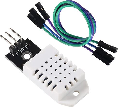 6pcs DHT22/AM2302 درجة الحرارة الرقمية والرطوبة وحدة استشعار 3pin درجة حرارة الرطوبة مستشعرات الشاشة استبدال وحدة SHT11 SHT15 مع كابل لممارسة Arduino الإلكترونية DIY in Kuwait