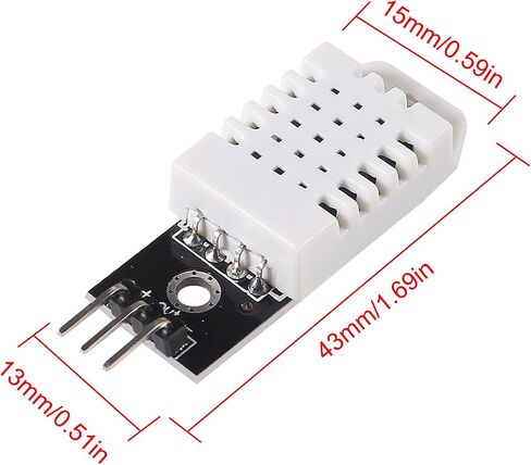 6pcs DHT22/AM2302 درجة الحرارة الرقمية والرطوبة وحدة استشعار 3pin درجة حرارة الرطوبة مستشعرات الشاشة استبدال وحدة SHT11 SHT15 مع كابل لممارسة Arduino الإلكترونية DIY in Kuwait