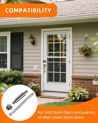 4 حزمة K 5131 طقم إصلاح دبوس باب العاصفة ، 8 PCS دبابيس مفصلات من الفولاذ المقاوم للصدأ لقطع الغيار بديل باب العاصفة ， مجموعة إصلاح باب الشاشة لـ Croft ، Andersen ، Emco Storm Doors in Saudi Arabia