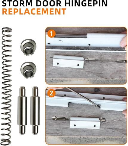 4 حزمة K 5131 طقم إصلاح دبوس باب العاصفة ، 8 PCS دبابيس مفصلات من الفولاذ المقاوم للصدأ لقطع الغيار بديل باب العاصفة ， مجموعة إصلاح باب الشاشة لـ Croft ، Andersen ، Emco Storm Doors in Kuwait