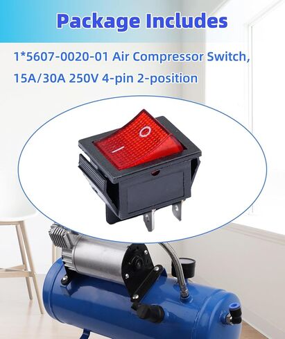 5607-0020-01 استبدال مفتاح ضاغط الهواء لضاغط كوبالت 8 جالون دبابة (15A/30A 250V ، 4 دبوس 2 موضع) in Saudi Arabia