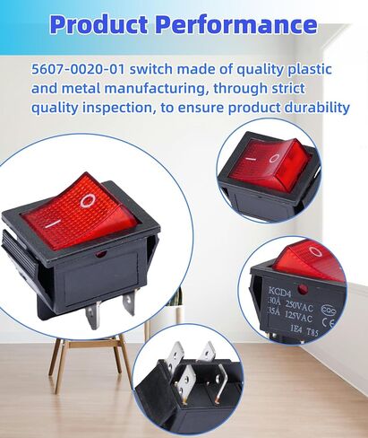 5607-0020-01 استبدال مفتاح ضاغط الهواء لضاغط كوبالت 8 جالون دبابة (15A/30A 250V ، 4 دبوس 2 موضع) in Saudi Arabia