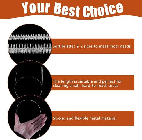 4PCS Tube Cleaner Brush 39 Inches Extra Long Straw Cleaner Brush with Soft Nylon Bristle for Cleaning Straw, Kegerator, Feeding Tube, Line, and Pump in Kuwait