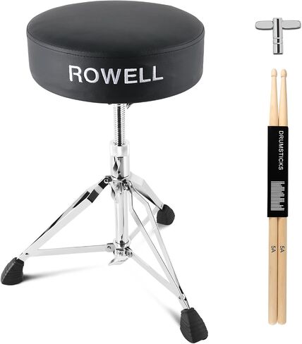 ROWELL Drum Throne Adjustable Drum Stool Lightweight Drum Seat Soft Drum Stools Electric Drum Throne Max Weight 330Lb Drum Set Stool Textured Blue Drum Thrones for Kids Adult Women Drummer in Saudi Arabia