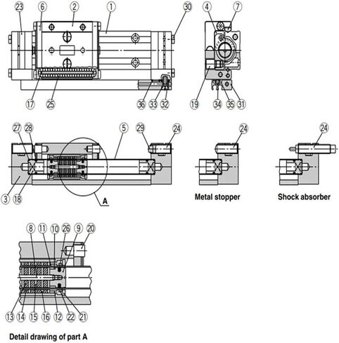 Air Slide Table MXY MXY12 MXY12-50 MXY12-100 MXY12-150 MXY12-200 MXY12-250 MXY12-300 MXY12-350 MXY12-400(MXY12-200,Nil) in Saudi Arabia