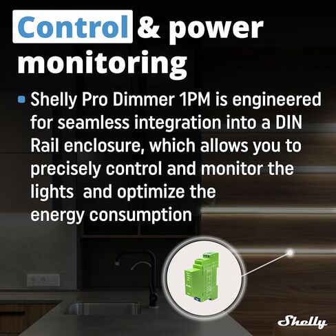 Shelly Pro Dimmer 2pm | Wi-Fi & LAN 2-channel dimmer مع Power Metering | أتمتة المنزل | بوابة البلوتوث | DIN Rail | متوافق مع Alexa و Google Home | أضواء قابلة للاعتزال in Kuwait