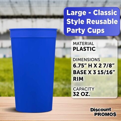 أكواب ملعب بلاستيكية مخصصة 32 أوقية. مجموعة من 10 ، حزمة كبيرة مخصصة - مثالية للصيف ، الأحداث الرياضية ، أعياد الميلاد ، النزهة ، الشاطئ ، الحفلات - البرتقالي in Saudi Arabia