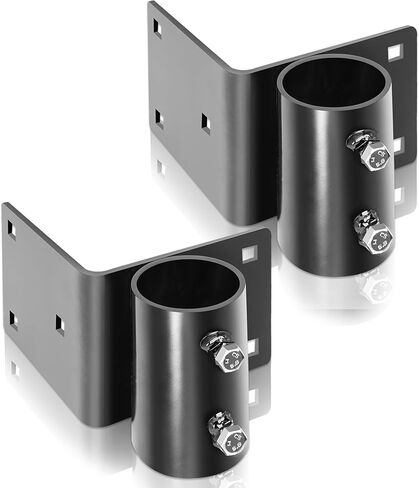 Heavy Duty Dock Outside Corner Leg Pipe Holder, Metal Hardware Stationary Dock Pipe Leg Holder for 2 Inch Mounting Holes, Dock Leg Holder with Black Anti-Rust Coating and Adjustable Mounting Screws in Saudi Arabia