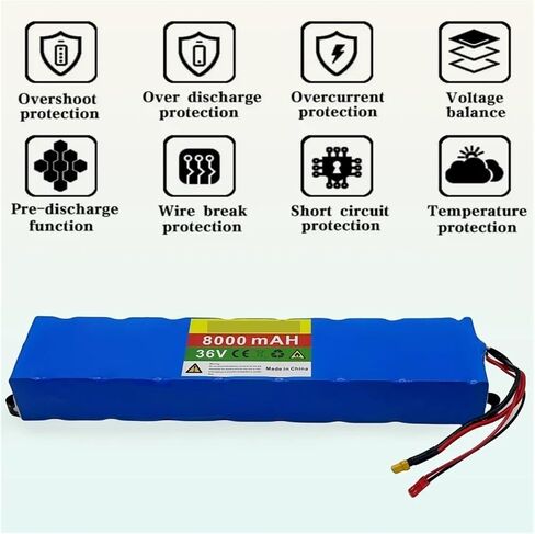 10S3P LI-ion Battern Bustice 36V 8000mAh ， متوافقة مع Xiaomi M365/1S بطارية الدراجات البخارية الكهربائية الخاصة (JST-TX60-Battery) in Saudi Arabia