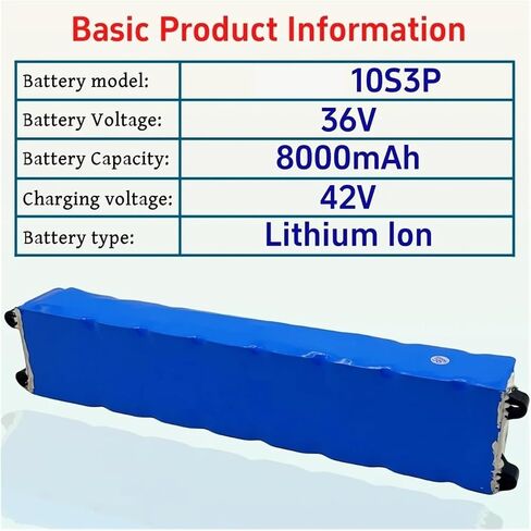 10S3P LI-ion Battern Bustice 36V 8000mAh ， متوافقة مع Xiaomi M365/1S بطارية الدراجات البخارية الكهربائية الخاصة (JST-TX60-Battery) in Saudi Arabia