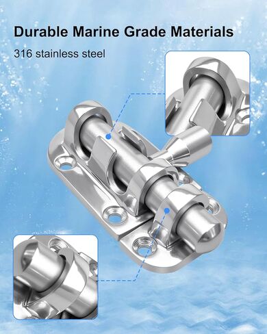 Marine 316 Stains Steel Slide Barrel Broom Latch Latch ، 2-3/8 '' (60mm) قفل الباب لقوارب القارب يتفرة الخزانة RV خزانة خزانة RV in Saudi Arabia