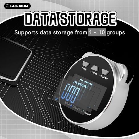 Gugxiom Electronic Digital Tape Measure, Digital Measuring Tape with 200m Measuring Range, Mini Tape Measure with LCD Digital Screen, Supports 10 Sets of Data Storage in Saudi Arabia