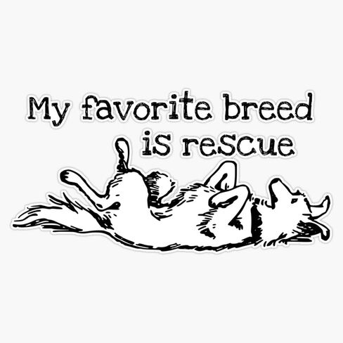 I Love Rescue Dogs, Adopt Today! Vinyl Waterproof Sticker Decal Car Laptop Wall Window Bumper Sticker 5" in Saudi Arabia
