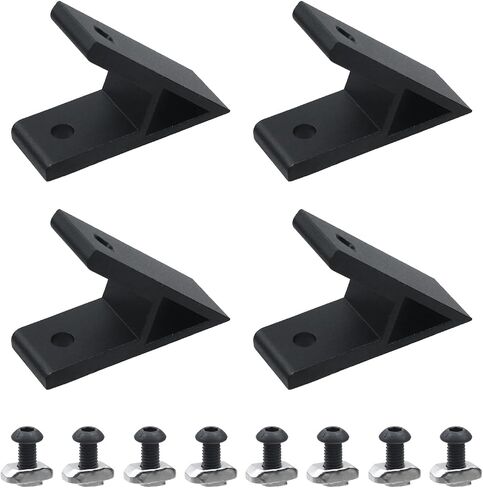SEMETALL 4 SET 45 درجة زاوية 4040 سلسلة ، ملحقات ملف تعريف البثق من الألومنيوم ، قوسين زاوية الألومنيوم مع مسامير التثبيت والمكسرات ، الأسود in Saudi Arabia