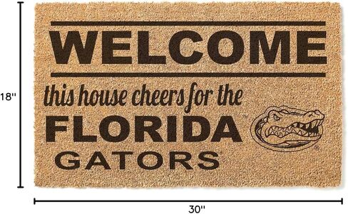 KH Sports Fan Florida Gators مرحبًا بكم ، 18 × 30 بوصة ، Gators Outdoor Rug ؛ عرض روح فريقك مع هذا الفريدة من نوعها في فلوريدا غتورس in Kuwait