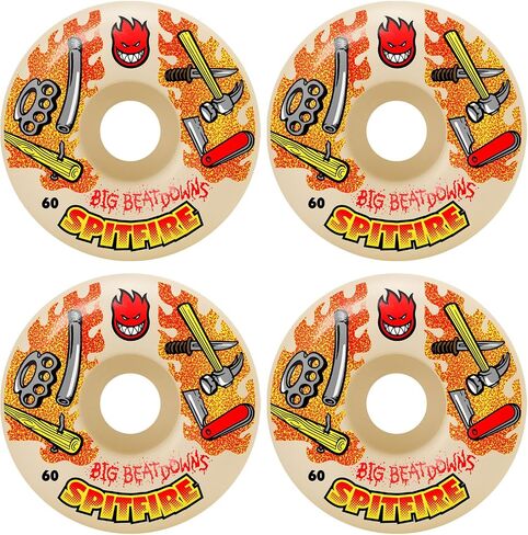 Spitfire Skateboard Wheels 60mm F4 99A Big Beatdowns Classics Natural in Saudi Arabia