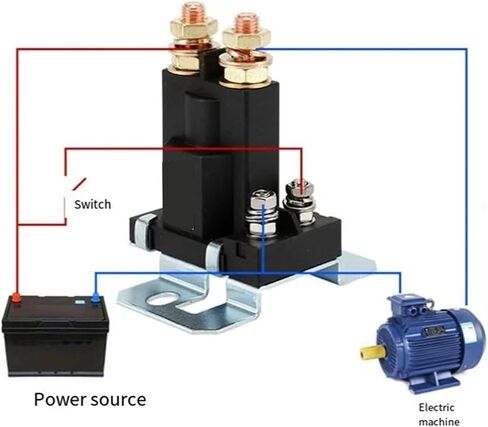 Dual Battery Start Relay 4 Pin Large Current 500A 12V 24VDC Car Power Switch Starting Relay Auto Start Contactor Heavy Current(500A-12V) in Saudi Arabia