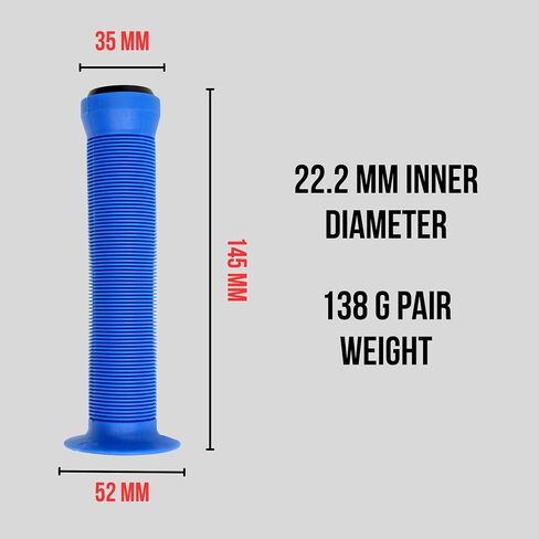 Black Ops Circle Bicycle Grips-Classic Bmx Handlebar Grips مع شفة-145 مم-تشمل المقابس النهائية-التثبيت الخالي من الأدوات in Saudi Arabia