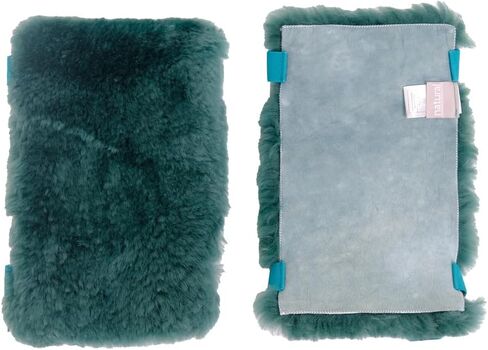 Natural Sheepskin Knee Pads for Knee Pain Relief, Set of 2 | 100% Genuine Medical Grade Sheepskin Knee Straps for Knee Support, Pressure Relief & Bed Sores, Emerald, 11.5" x 7" in Saudi Arabia
