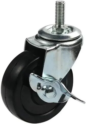 4Pcs 3 Inch Rubber Wheel M8/M10/M12 Universal Silent Caster(M8-15mm) in Saudi Arabia