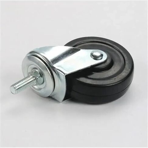4Pcs 3 Inch Rubber Wheel M8/M10/M12 Universal Silent Caster(M8-15mm) in Saudi Arabia