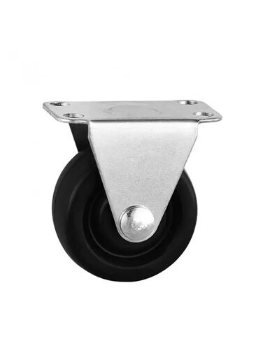 4Pcs Casters 1.5 Inch Black Rubber Directional Wheel Light Flat Fixed Caster Silent Wear Furniture Roller in Saudi Arabia