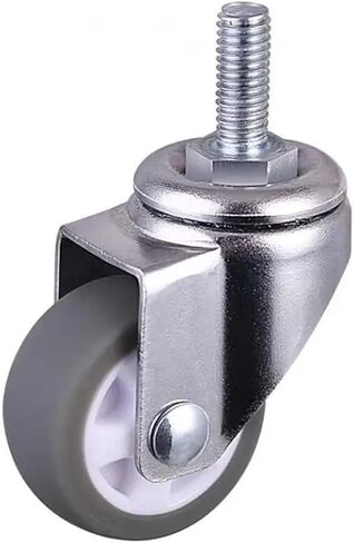 4Pcs Casters 1 Inch Gray TPE Screw Caster, M6 Silent Wheel, Diameter25mm Household Universal Wheel in Saudi Arabia