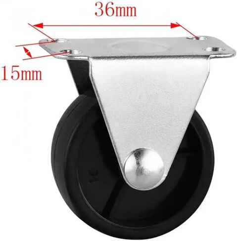 4Pcs 1.5 Inch Black PP Directional Caster Diameter 40mm Light Shelf Roller Drawer Wheel in Saudi Arabia