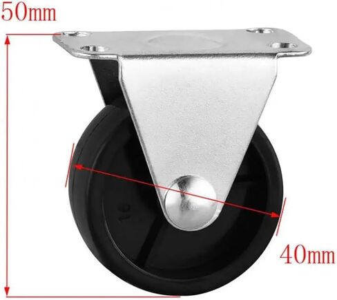 4Pcs 1.5 Inch Black PP Directional Caster Diameter 40mm Light Shelf Roller Drawer Wheel in Saudi Arabia