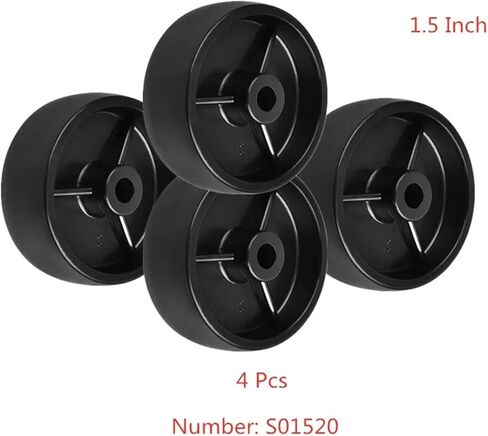 4Pcs Casters 1.5 Inch Black Pp Single Wheel Light Plastic Smooth Piece Diameter 40mm Furniture in Saudi Arabia
