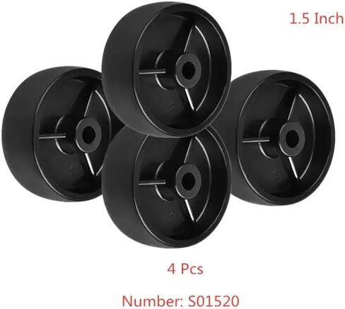 4Pcs Casters 1.5 Inch Black Pp Single Wheel Light Plastic Smooth Piece Diameter 40mm Furniture in Saudi Arabia