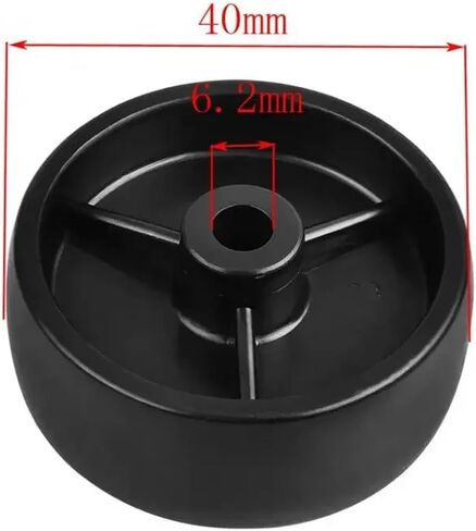 4Pcs Casters 1.5 Inch Black Pp Single Wheel Light Plastic Smooth Piece Diameter 40mm Furniture in Saudi Arabia