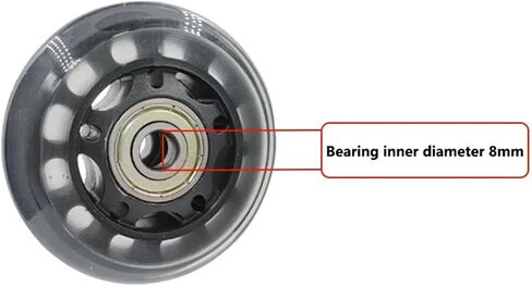 4Pcs Silent Caster 2.5/3 Inch Single Wheel/Diameter Size 65/75mm Skate/Skateboard Wheel(2.5 inch-65mm) in Saudi Arabia