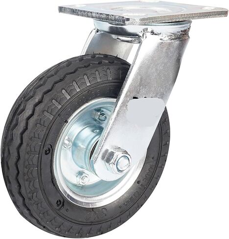 1Pcs 6 Inch Galvanized Inflatable Rubber Universal Wheel Wear-Resistant Car Luggage Cart Caster in Saudi Arabia