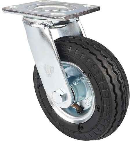 1Pcs 6 Inch Galvanized Inflatable Rubber Universal Wheel Wear-Resistant Car Luggage Cart Caster in Saudi Arabia