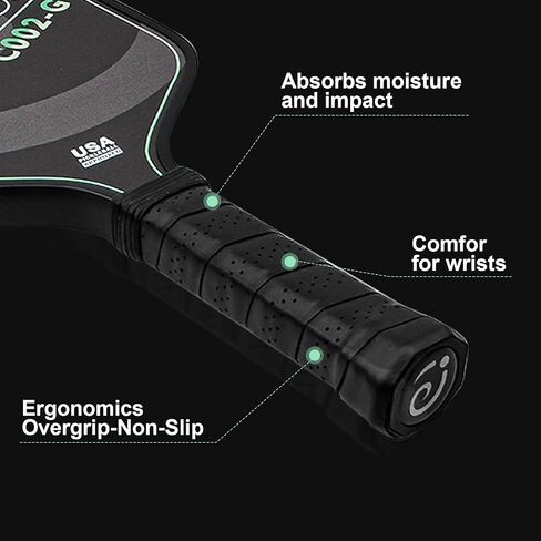 مجموعة Cyclotron Pickleball Paddles مجموعة من 2 ، سطح الألياف الزجاجية خفيفة الوزن ، مثالية لهدية المبتدئين (مجاذيات ، 4 كرات ، حقيبة رياضية واحدة) in Saudi Arabia
