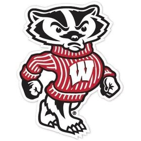 Wisconsin Badgers NCAA Vinyl Sticker Decal 9"x12" Cornhole Car Truck Bumper in Saudi Arabia