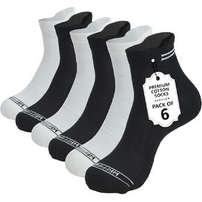 Bamboo Rayon Athletic Mens Socks Socks Arch Support Half Terry Cushioned Moisture Wicking Workout | 3 و 6 أزواج in Kuwait