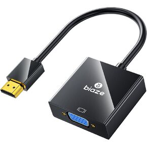 6ft HDMI to VGA Cable – 1080P HD Video Converter Cord for Laptop, TV Box, PS4, Monitor, Projector (Black, 1.8M) in Kuwait