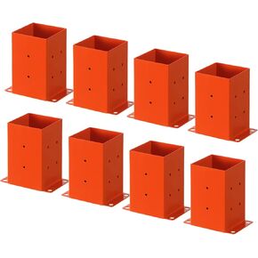 شريحة عمود 4x4 الأساس ، قوس إصلاح العمود الخشبي ذو العمود الخشبي المغلفة بالخدمة الشاقة ، مناسبة لدعم مستقر لقاعدة لوحة الحديد (أسود ، 4 مساءً) in Kuwait