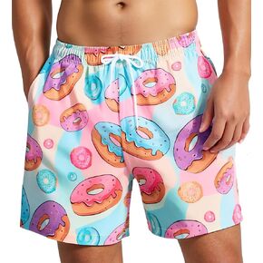 MADHERO Mens Swim Trunks Quick Dry Funny Print Casual Beach Shorts with No Lining in Kuwait