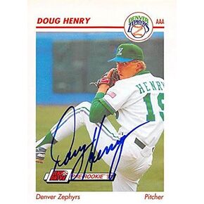 Sports Memorabilia Autograph Warehouse 344208 Doug Henry Autographed Baseball Card - Milwaukee Brewers, FT 1991 Impel Minor League Pre Rookie No. 140 in Saudi Arabia