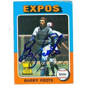 Autograph Warehouse 302053 Barry Foote Autographed Baseball Card - Montreal Expos C 1975 Topps No. 229 All Star Rookie Cup in Saudi Arabia