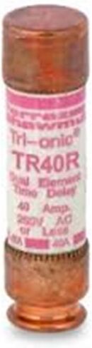 Ferraz Shamwut/Mersen TR-40R, 40 Amp 250V Fusetron Dual Element Time-Delay Current Limiting Class RK5 Fuse, UL Listed in Saudi Arabia