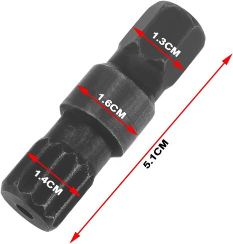 1pc أداة إزالة دبوس المفصل 91-78310 18-9861 الصلب 12 مفتاح أسنان متوافق مع mercruiser z-drives Sterndrive alpha Black in Kuwait