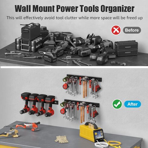 CCCEI 3 Modular Pegboard Strock ، Metal PEG Slat Mount للمرآب ، الطابق السفلي ، الحديقة ، منظمة غرفة الغسيل. منظم الأدوات المرن للركض ، المجارف ، الصياغة. هدايا للرجال ، الأسود. in Kuwait