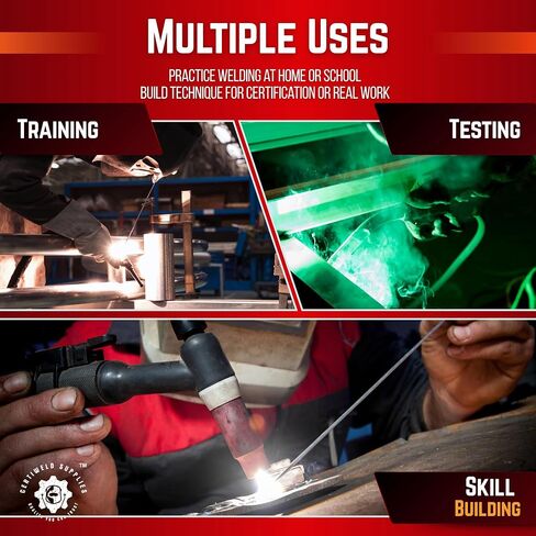 Welding Coupons 20 pack, 2 x 4 x 1/8" Mild Steel Welding Kit, Welding Practice for MIG TIG Gas Arc Stick and Wirefeed in Saudi Arabia